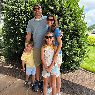 Laura Adams Stiansen and family