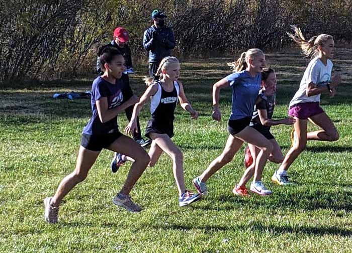 Elisabeth Morrow School Students Running Cross Country on the Elisabeth Morrow School Field