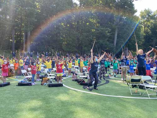 Summer String Festival outdoor shot with rainbow