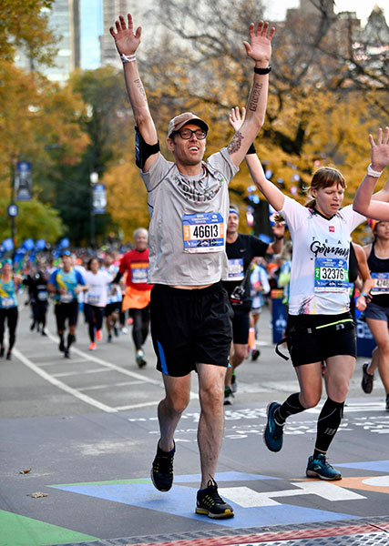 Ed Kaufmann running a marathon