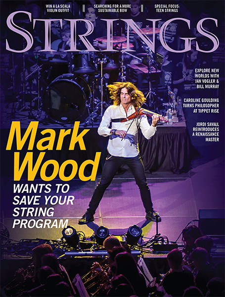 Photo of Mark Wood on Strings magazine cover